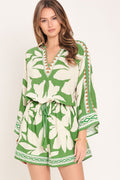 VACATION MODE WOVEN ROMPER