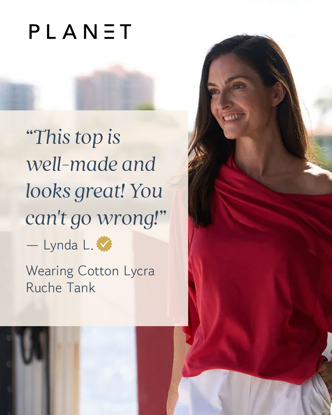Pima Cotton Jackie O Top - Lava