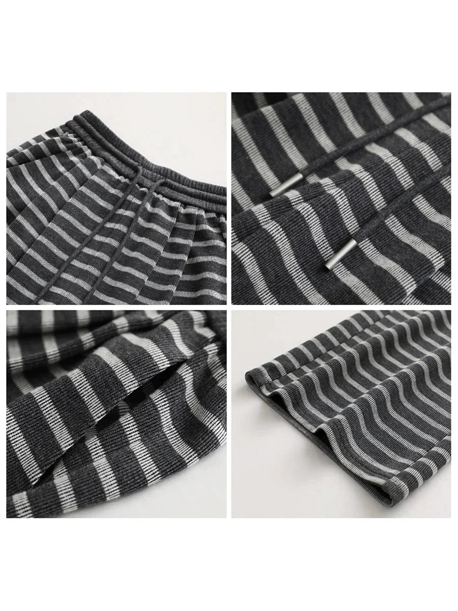 Striped Wide Leg Pants Loose Casual Spring Trousers